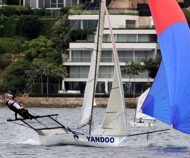 Winning form of the Yandoo crew - 2015 NSW 18ft Skiff Championship © Frank Quealey /Australian 18 Footers League http://www.18footers.com.au